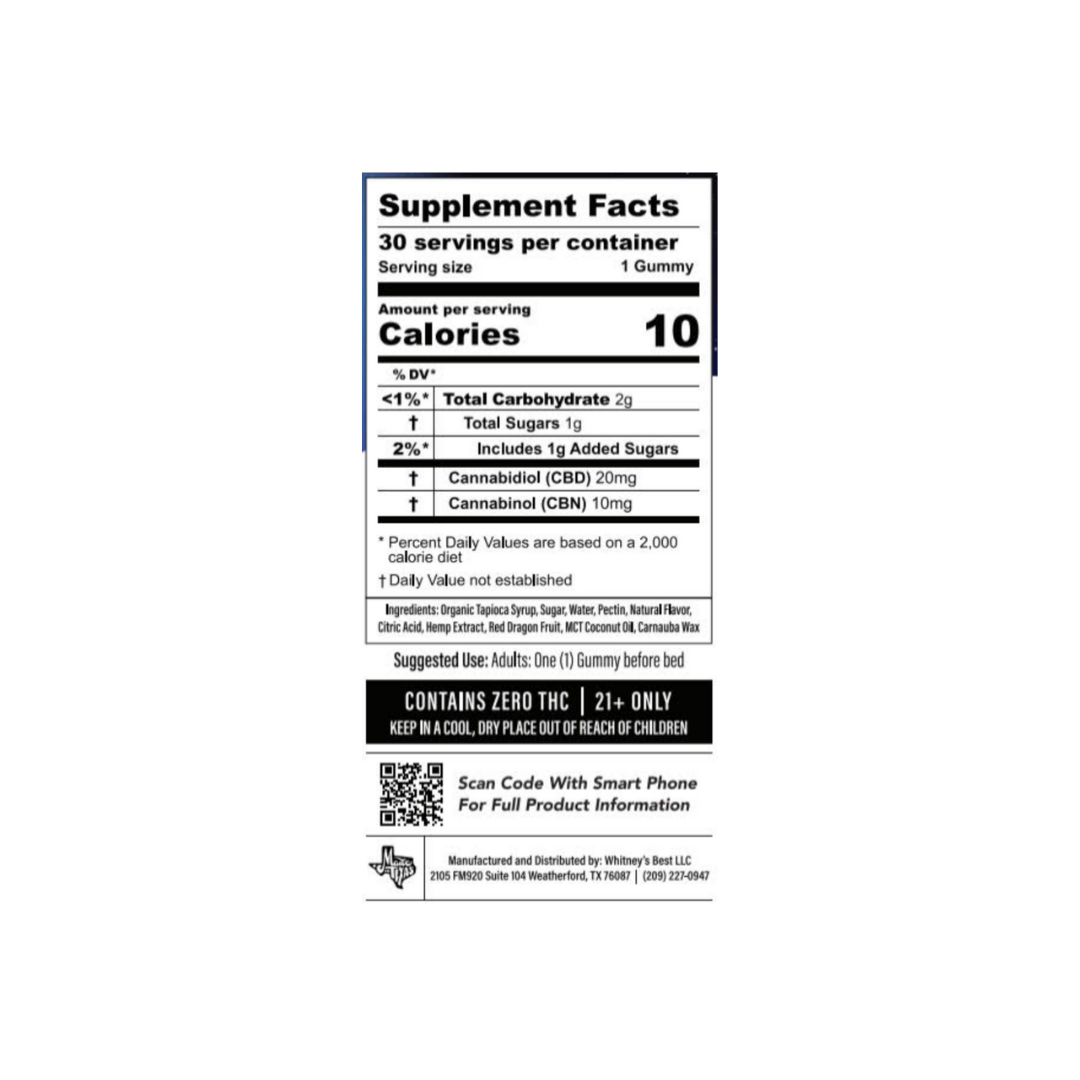 Sleep Support CBD+CBN Gummies 30cnt